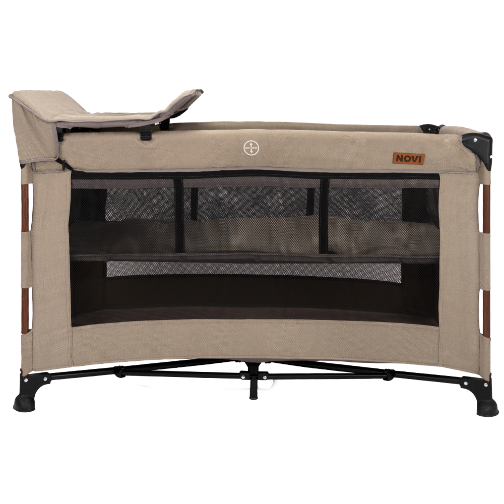 Novi Baby Campingbed  Nora Premium Walnut/Timeless Taupe