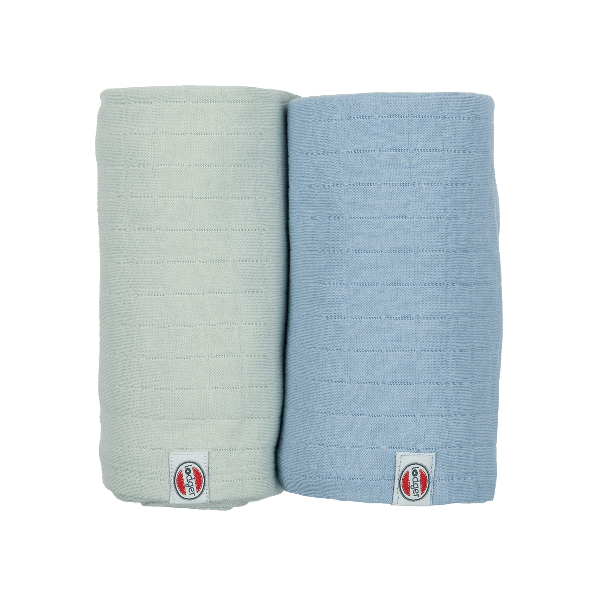 Lodger Hydrofieldoek - 2 Stuks - 110 x 110 cm - Peppermint / Blue Fogg