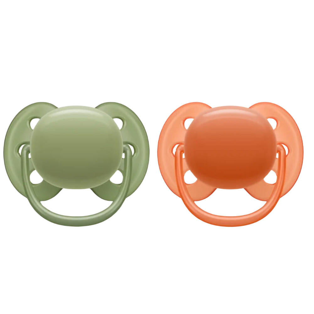 Philips Avent Fopspeen Ultra Soft 18+ mnd Groen Oranje 2 stuks