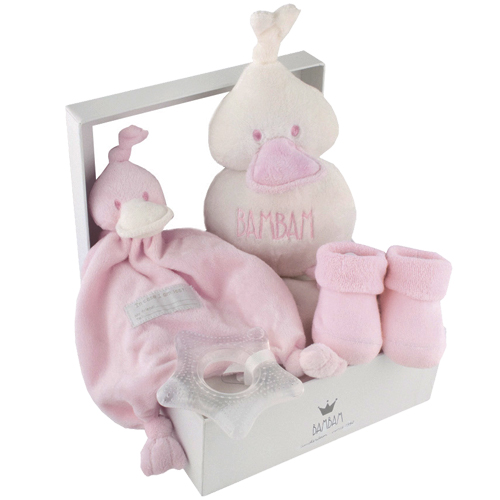 Knuffelkado Geboorte cadeau BamBam roze