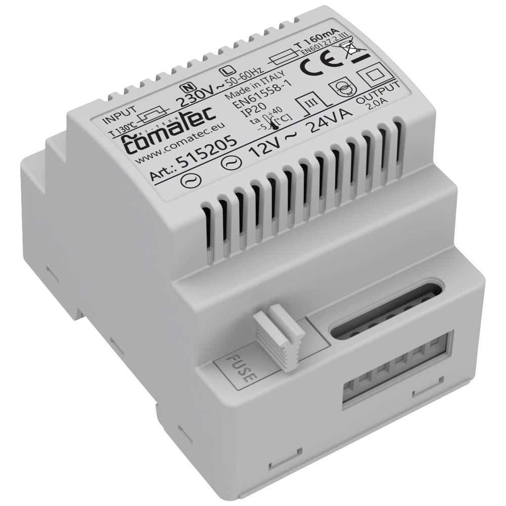 Comatec TBD202412F4 DIN-rail netvoeding 12 V/AC 2 A 24 VA Inhoud: 1 stuk(s)