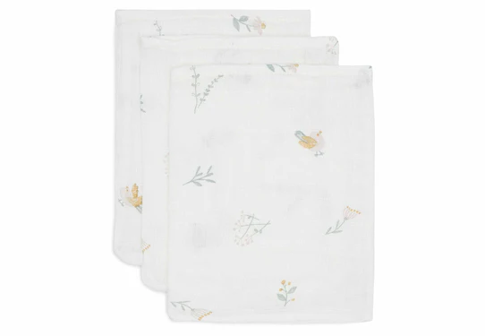 Jollein | Hydrofiel Washandje 15x20cm Lovely Birds (3Pack)