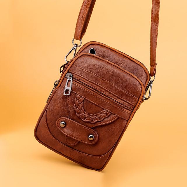 Fashion girl bag Vintage Crossbody Telefoon Portemonnee PU Lederen Schoudertas Dames Mini Handtassen