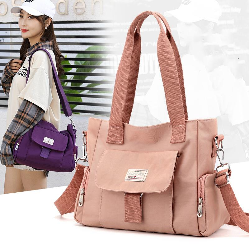 MAITA Elite Fashions Schoudertas met meerdere zakken, handtassen, waterdichte nylon crossbodytas met grote capaciteit, schooltas donkergroene kleur