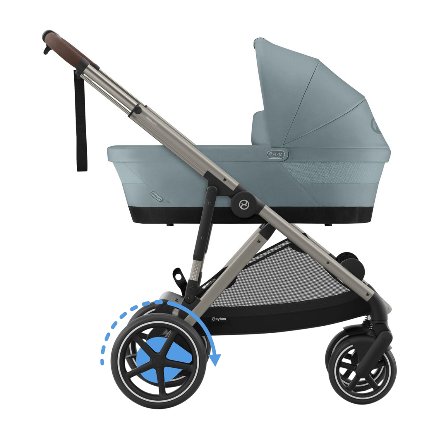 Cybex E-Gazelle S Duowagen - Taupe - Stormy Blue / Light Blue