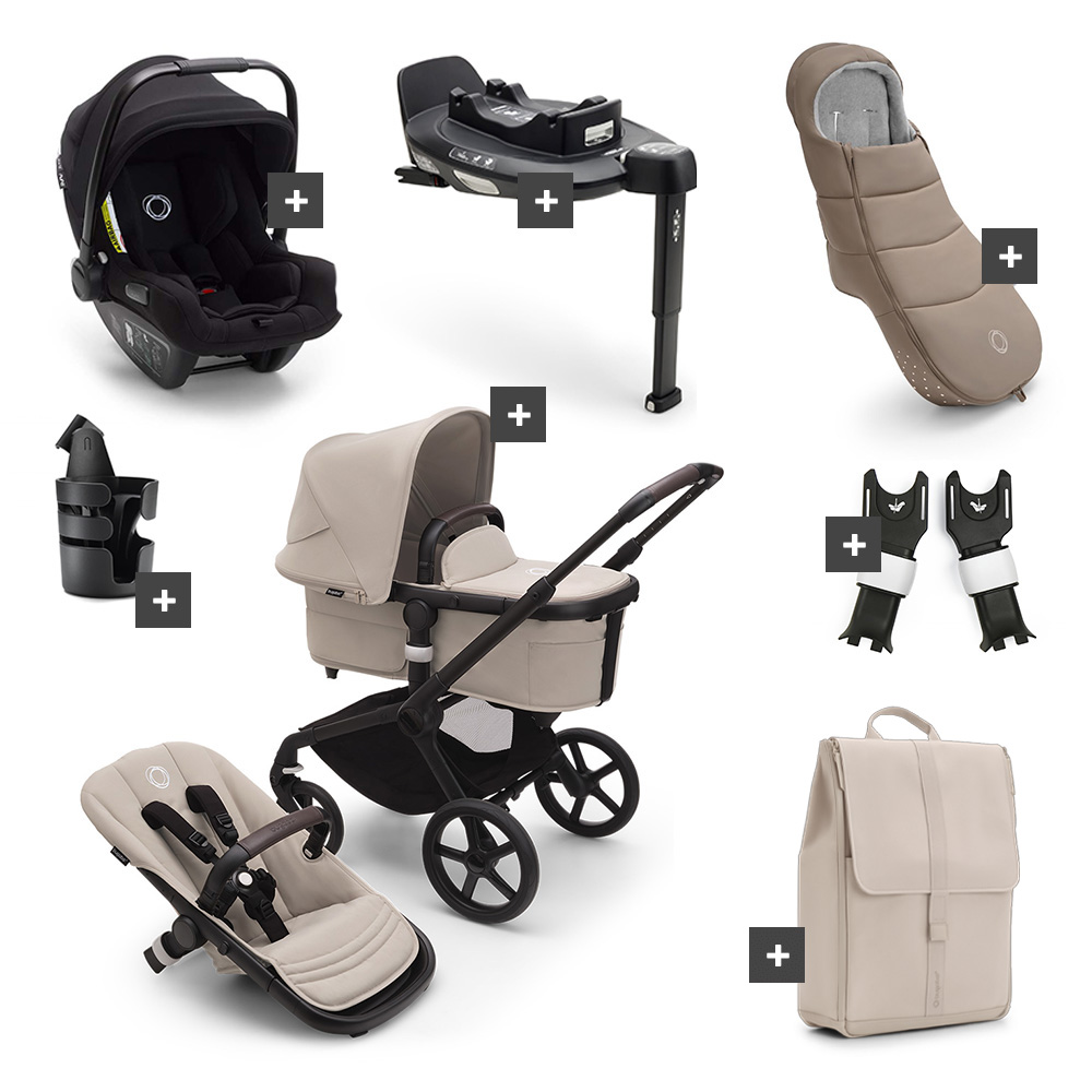 Bugaboo Fox5– Complete Kinderwagen Bundel - Black/Desert Taupe