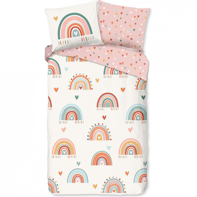 Good Morning Goodmorning Rainbow Peuter Dekbedovertrek Multi-Junior (120 x 150 cm)