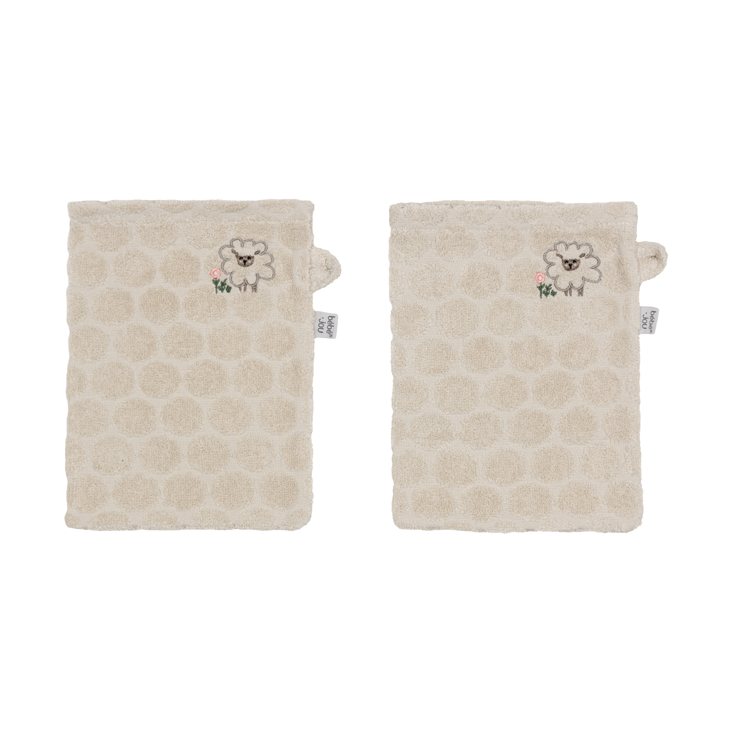 Bebe-Jou Bebe jou Tiny Sheep Washand - 2 stuks