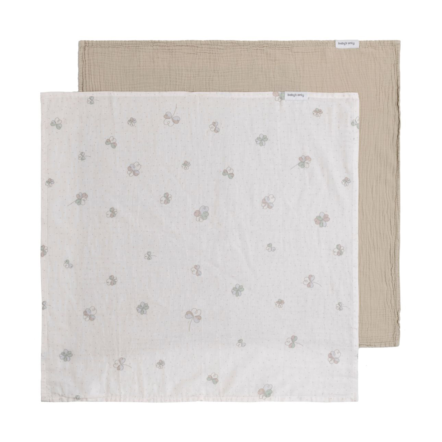 Baby's Only Tender Swaddle 2-Pack - 115x115 cm - Beige / Clover