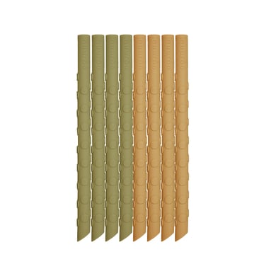 Nuuroo Siliconen rietjes Ada 8-pack Olive Green / Dusty Yellow