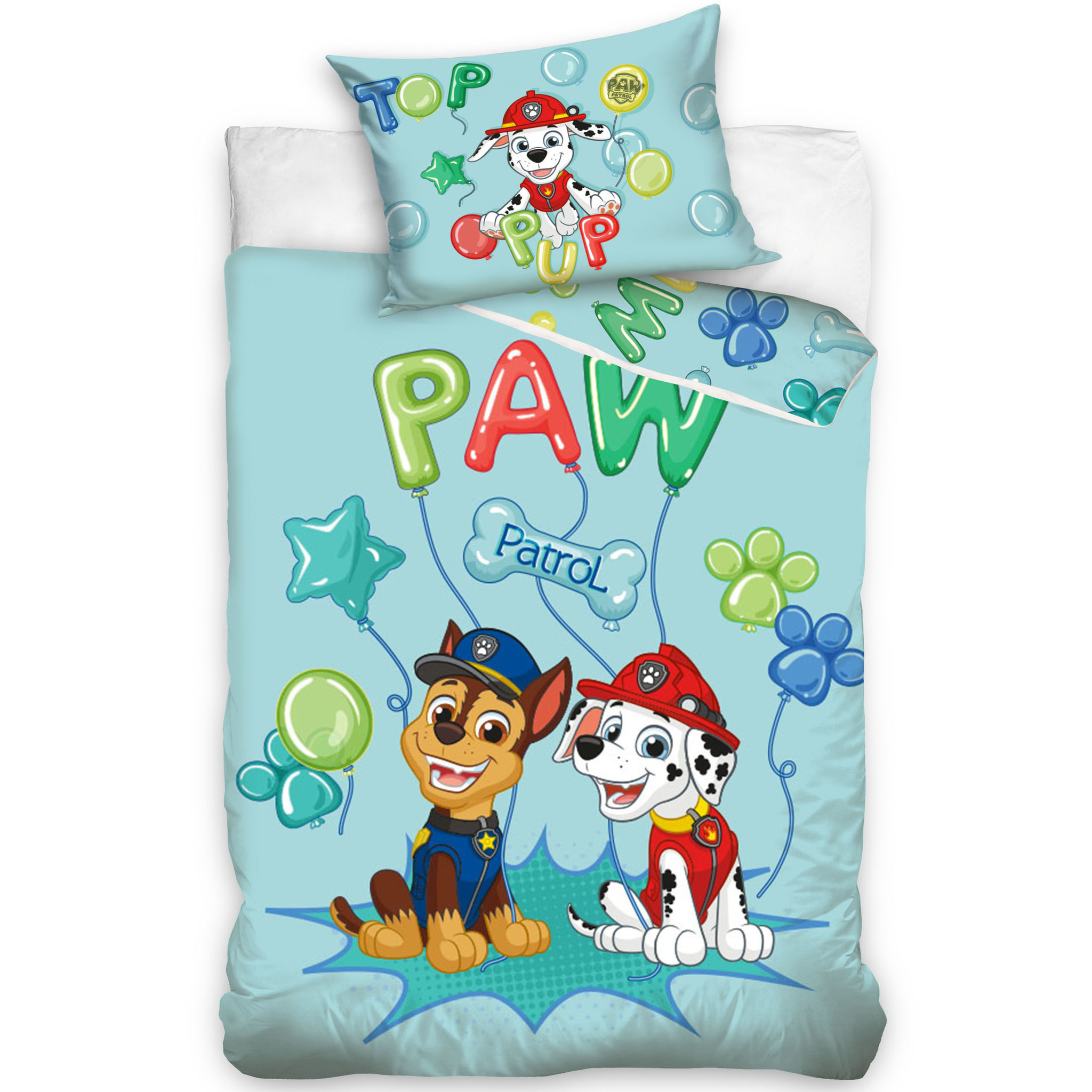 SlaapTextiel Paw Patrol BABY dekbedovertrek Balloon  - 100 x 135 cm