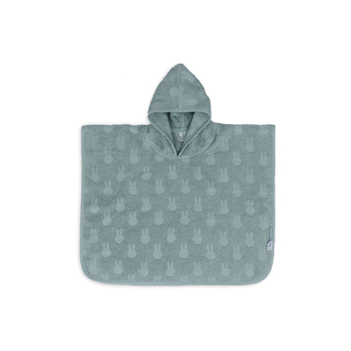 Jollein Nijntje Jacquard badstof poncho - Zee Green