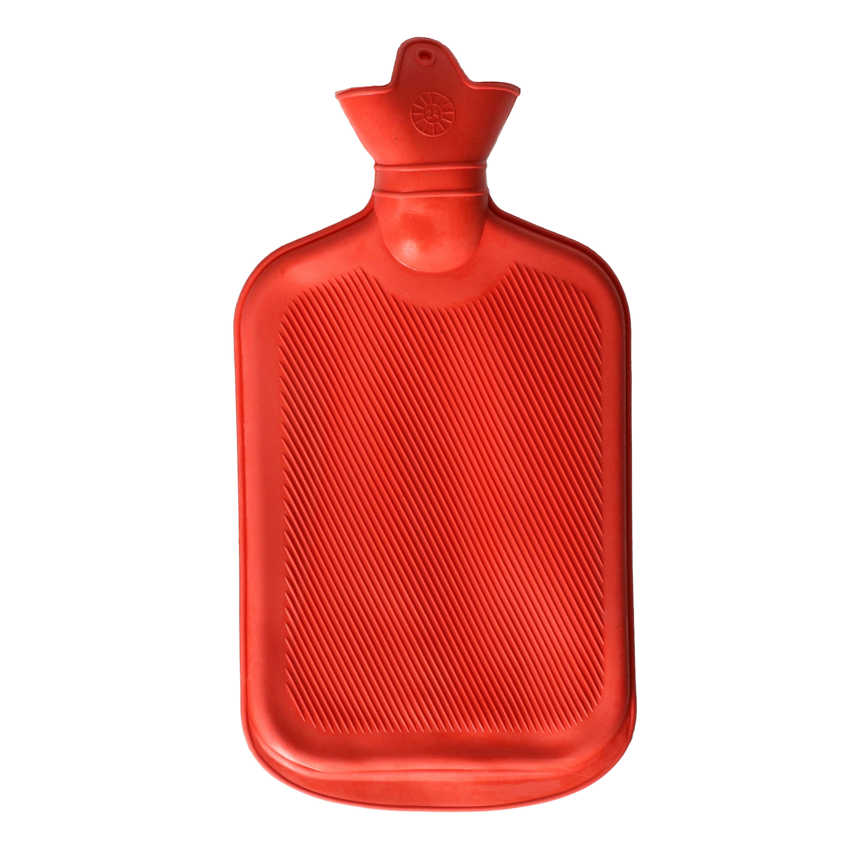 Merkloos Warmwaterkruik - oranjerood - 18 x cm - 2 liter - kruiken - warm water -