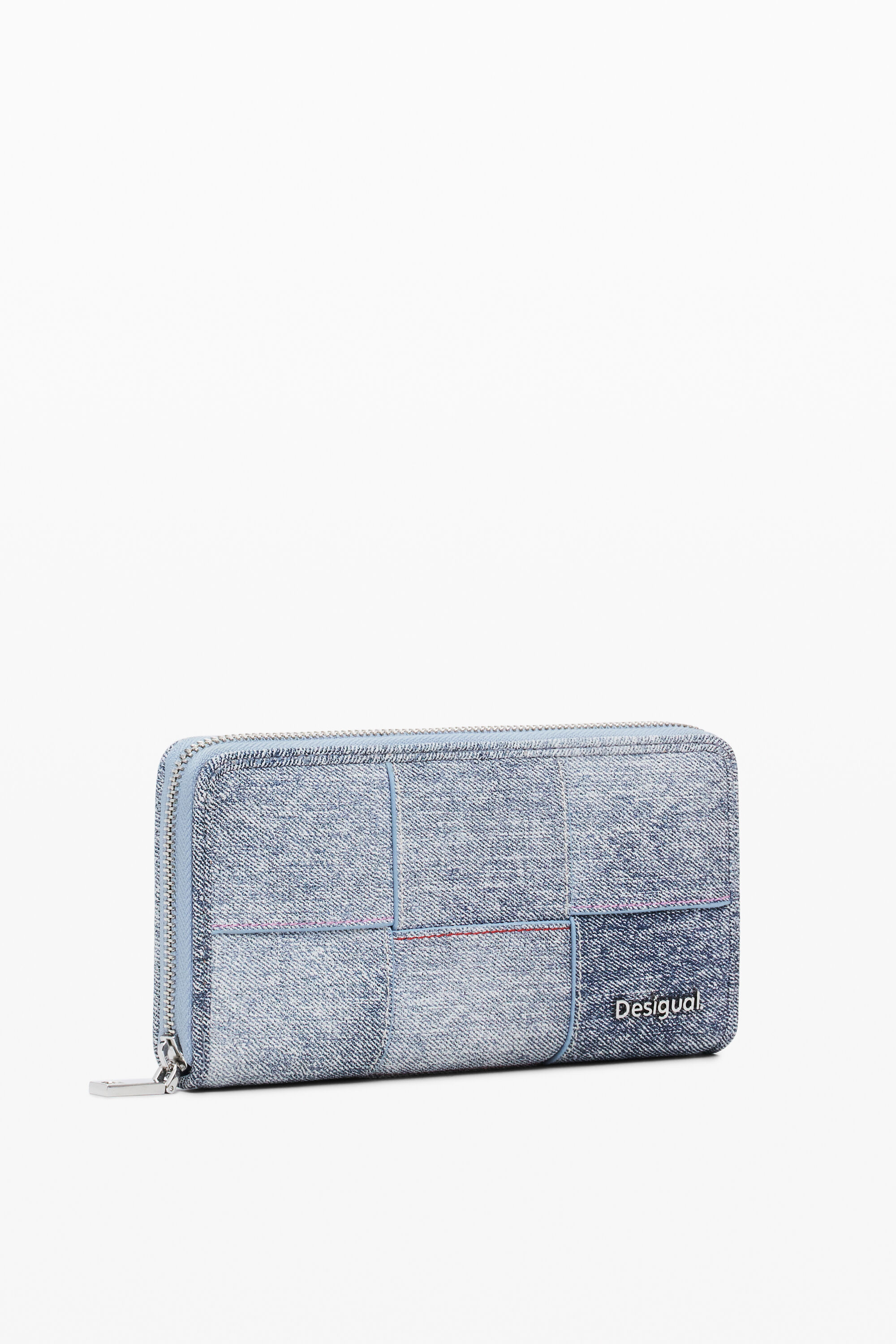 Desigual Gevlochten denim portemonnee - BLUE