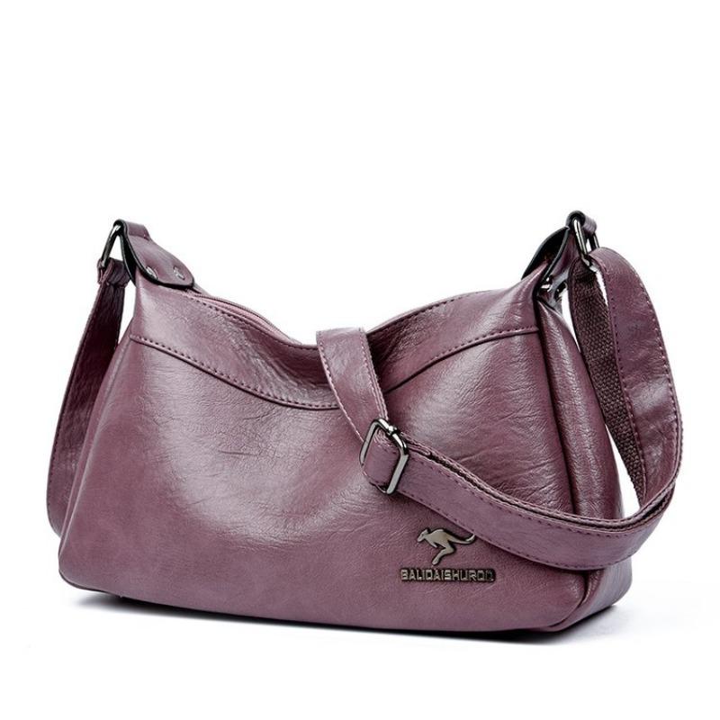 Your favorite bag Dames Multi-pocket Messenger Bag Hoge Kwaliteit Zachte PU Lederen Schoudertassen Casual Crossbody Tassen voor Vrouwen 2022 Nieuwe Tote zwart