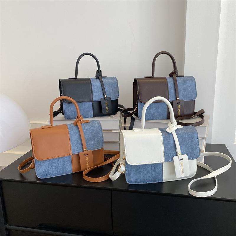 Exquisite handbag NO 1 Modieuze kleine vierkante tas Hoogwaardige klassieke effen schoudertas met textuur voor dames in een niche crossbodytas wit