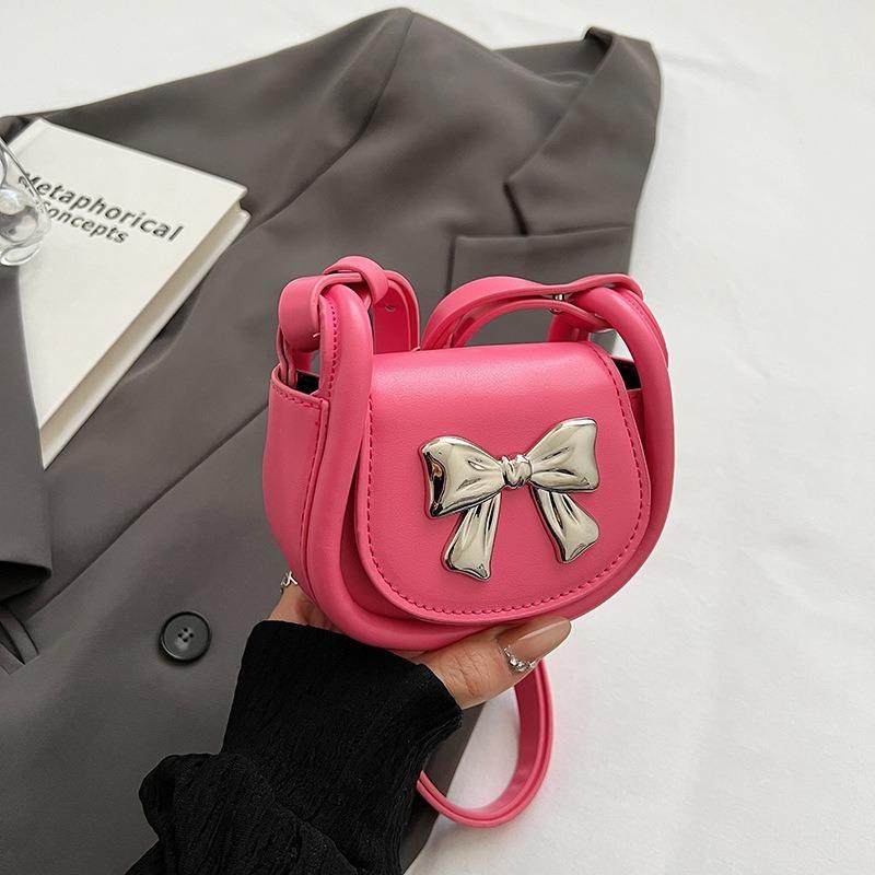JINBAOSEN BAG Kindertas 2024 Nieuwe snoepkleurige mini-zadeltas Niche-ontwerp Vlinder Mini Crossbody-tas Mond Rode envelop voor vrouwen