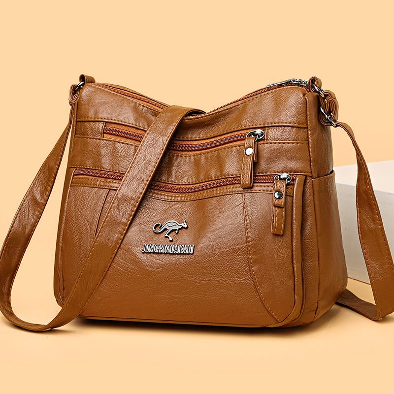 Kuluosidi Grote capaciteit moedertas dames schoudertas crossbody tas multi-pocket tas mobiele telefoon tas rood
