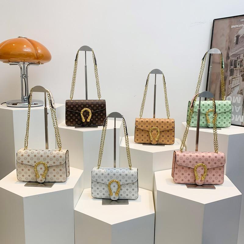 JINBAOSEN BAG Cross Border 2024 Nieuwe damestas Kettingtas Kleine vierkante tas Geavanceerde en veelzijdige schoudertas Trendy en modieuze damestas