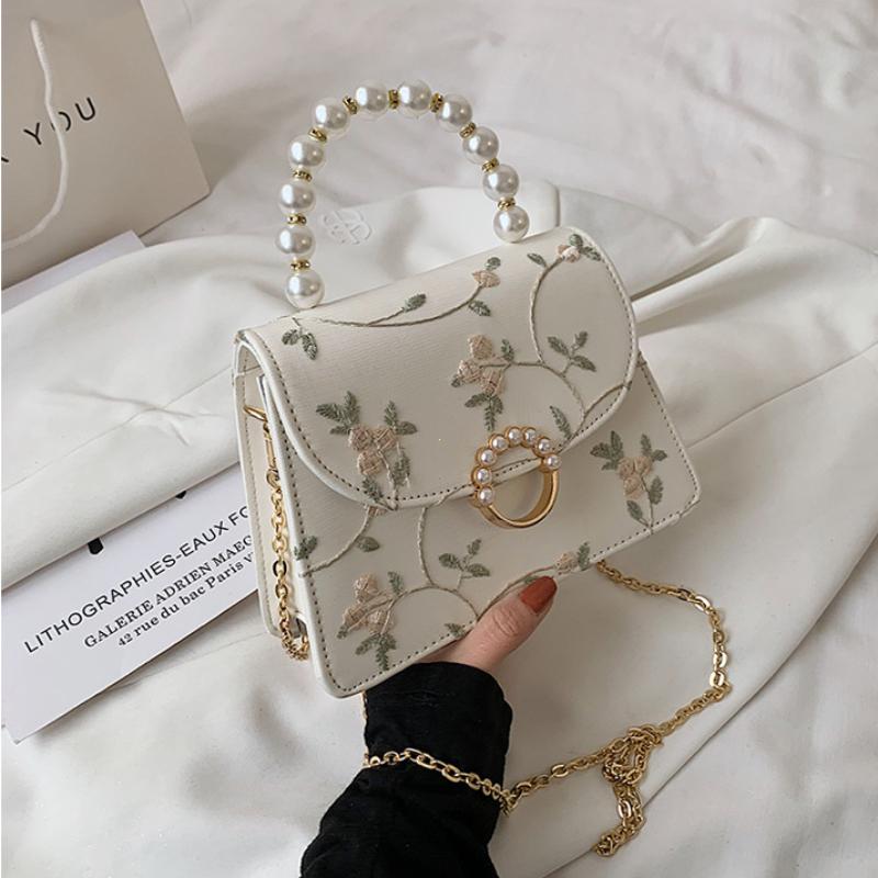 Versatile bag Schelp kralen tassen mode zoete tas dames handtassen kant bruiloft chique dame ketting dames schouder crossbody tas