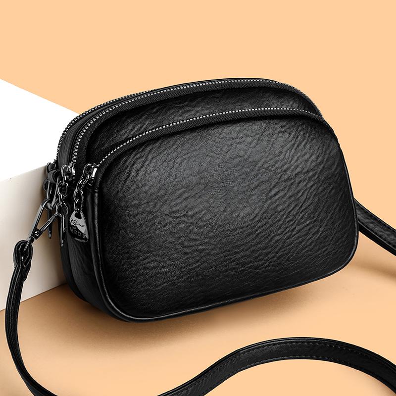 Leather bag Luxe mode dames schoudertassen nieuwe dames eenvoudige vrijetijdstas hoge kwaliteit effen kleur PU lederen crossbody tassen