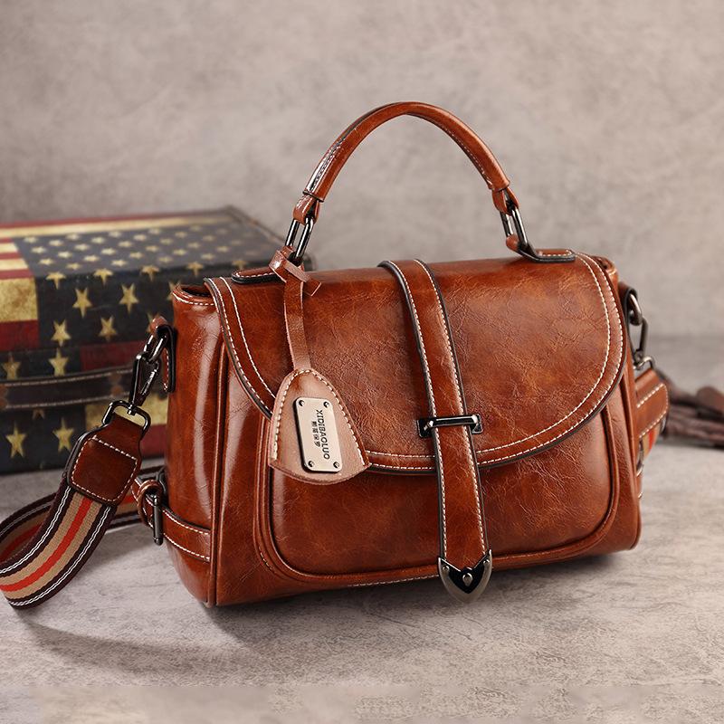 VeraBags Mode Dames Schoudertas Crossbody Leren Tassen Satchel groen