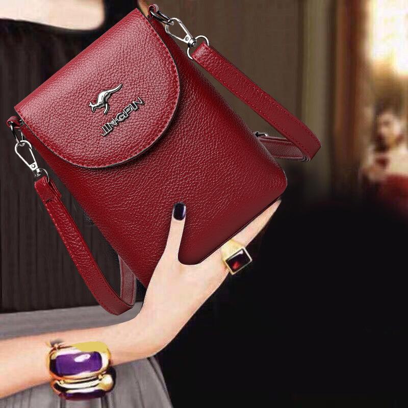 AI Supermarket Mini Crossbody Tas voor Dames voor Telefoon, Kleingeld en Sleutels - 2024 High-End Enkele Schoudertas 14*19*5cm, model 9017 zwart