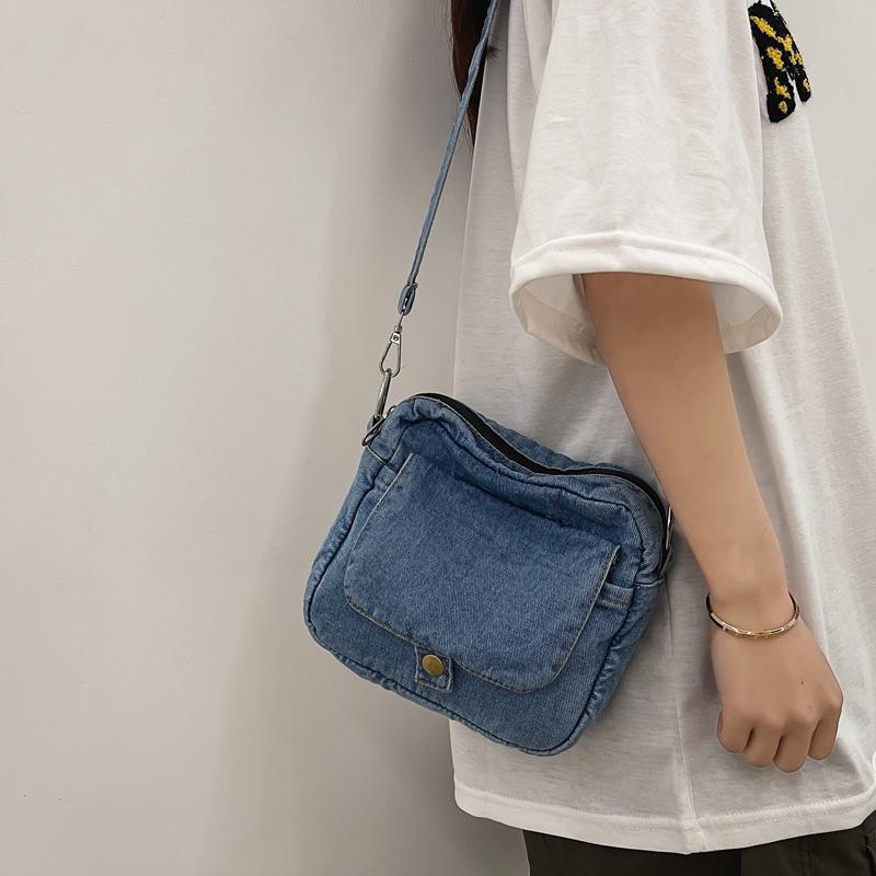 Kuluosidi Schoudertas Denim Kleine tas Dames Crossbody tas donkerblauwe kleur