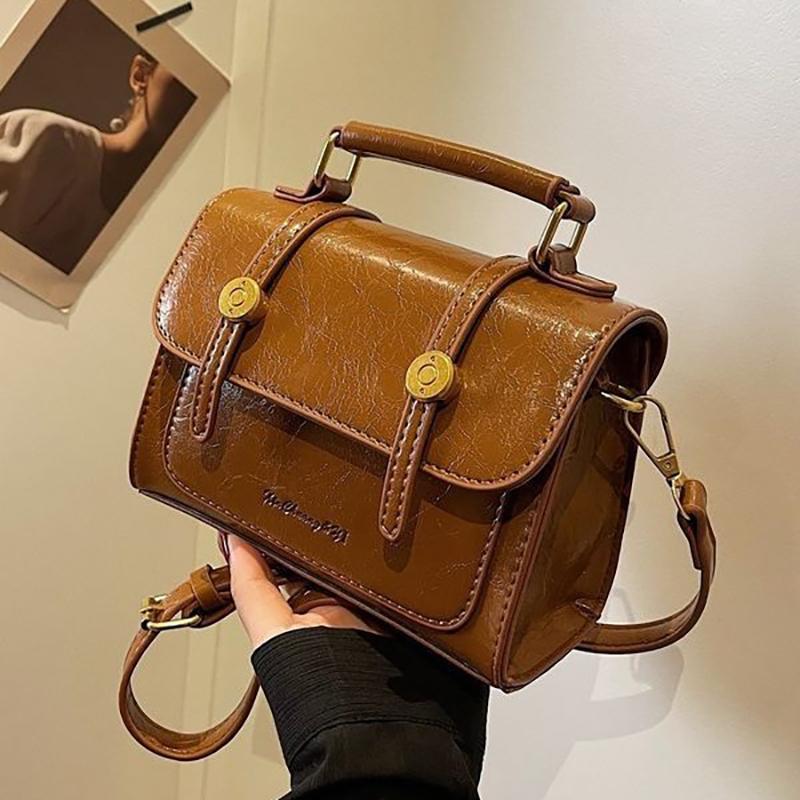 Fancy Lady 2024 Nieuwe trendy getextureerde retro tassen voor vrouwen, populaire en veelzijdige crossbody tassen, modieuze en stijlvolle kleine vierkante tassen zwart