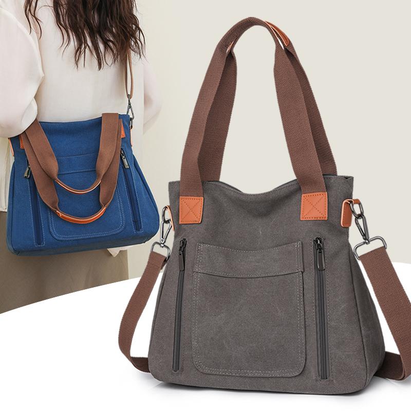 MOJOTO Stijlvolle en functionele damestas voor dagelijks gebruik, grote capaciteit, modieuze schoudertas, crossbodytas, casual handtas grijs