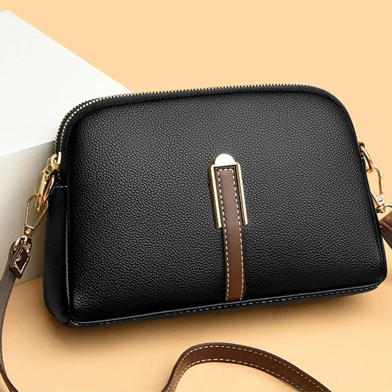Leather bag PU leren schoudertas dames handtas designer koeienhuid kleptas luxe dames messenger bags crossbody tassen voor vrouwen 22 15 6cm