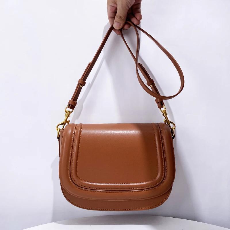 Leather bag Mode Zadel Crossbody Tassen Voor Vrouwen Casual Brede Band Oksel Schoudertas Vrouwelijke Luxe PU Lederen Handtassen