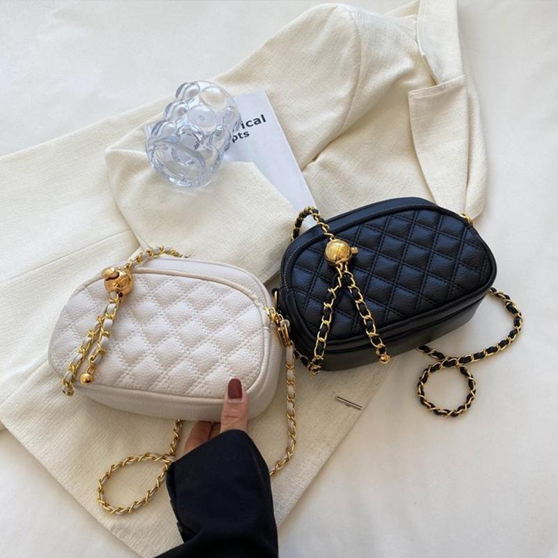 Exquisite handbag NO 1 Hoogwaardige klassieke effen schoudertas met textuur voor dames in een niche-crossbodytas, modieuze kleine vierkante tas zwart