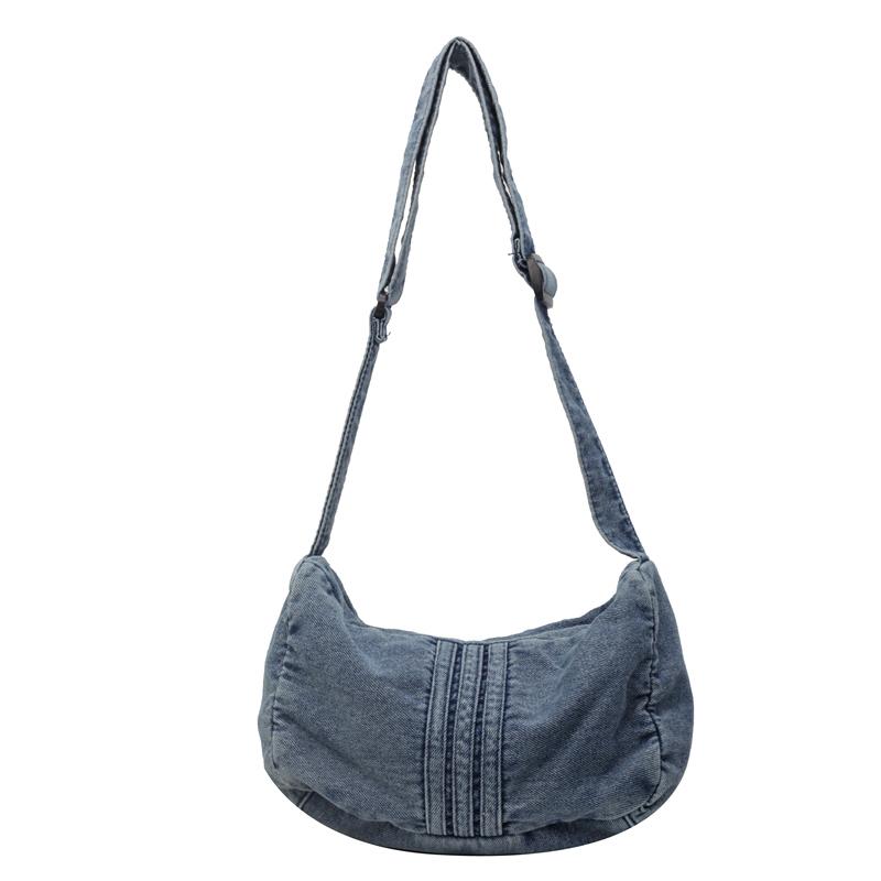Kuluosidi Dames Denim Tas Grote Capaciteit Schouder Crossbody Kleine Vierkante Tas zwart