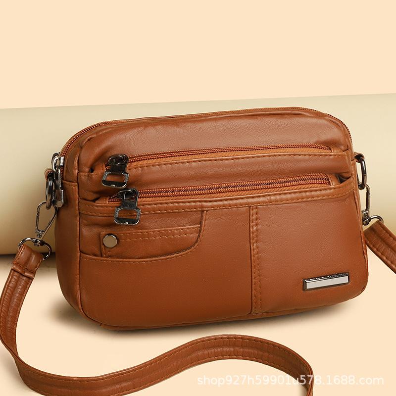 Kuluosidi Middelbare leeftijd Multi-Pocket tas Moeder tas Vrouwen Grote Capaciteit Schouder Crossbody Tas Mobiele telefoon tas zwart