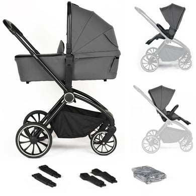 BabyGO Harmony black Kinderwagen grijs/ Frame