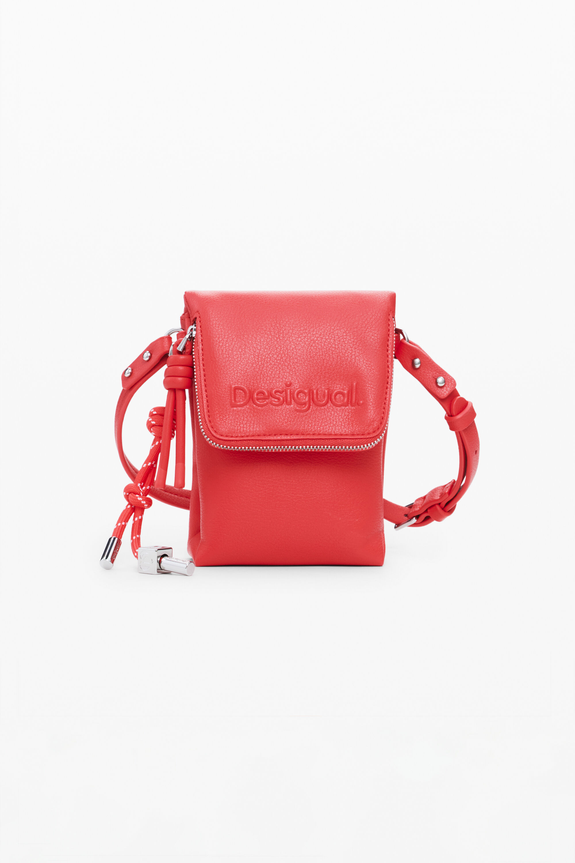 Desigual Telefoonhouder-portemonnee met leerlook - ORANGE