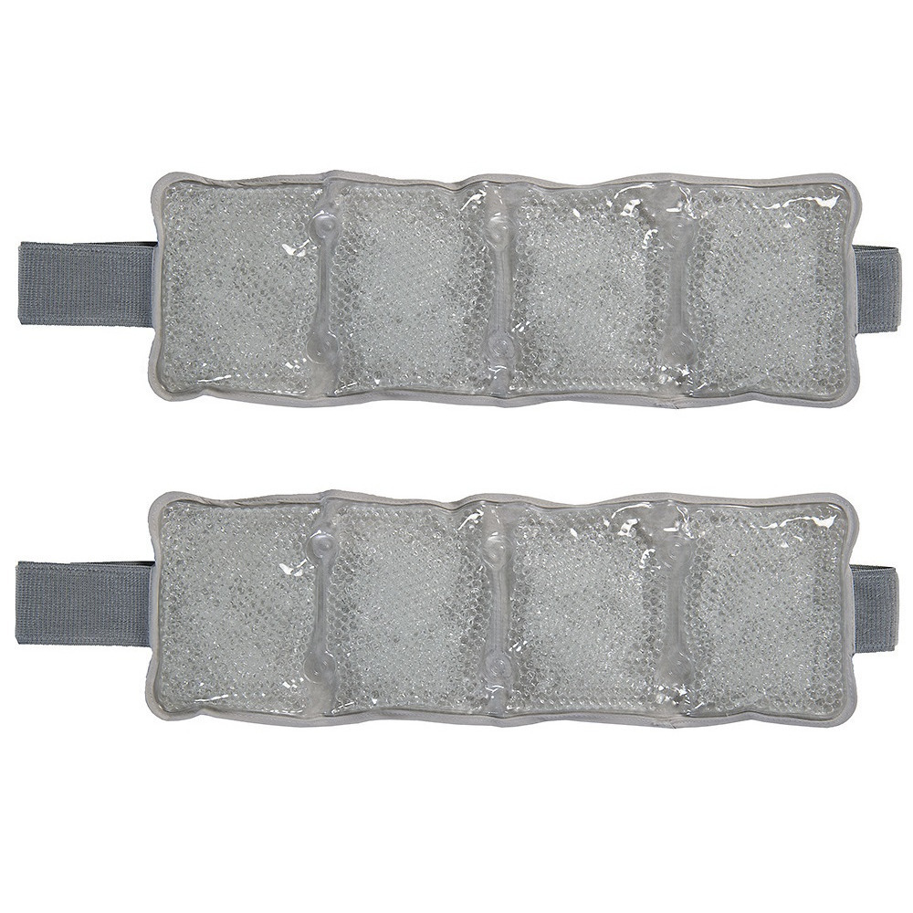 Fashy Gel kussen - 2x - warm/koud - 45 x 15 cm - warmtekussen/koelkussen - hotpack/coldpack -