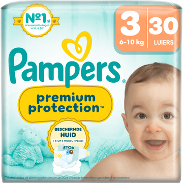 Pampers ampers Premium Protection Maat 3, 30 Luiers bij Jumbo