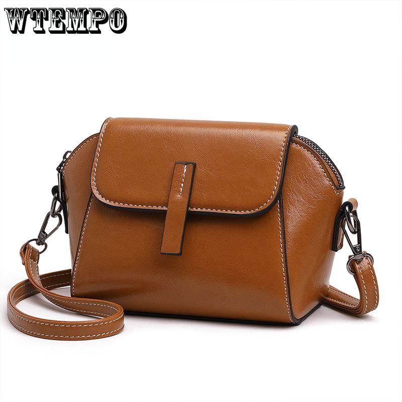 WTEMPO Dameshandtas Niche-ontwerp Veelzijdige mode Eenvoudige casual crossbodytas met enkele schouder 16*9*13cm bruin