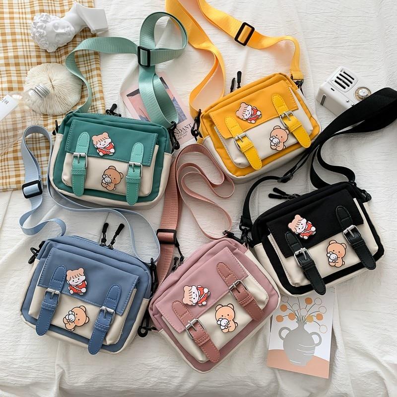 Venu Sceneri Crossbody schattige meisje student Koreaanse stijl schoudertas rits handtas groen