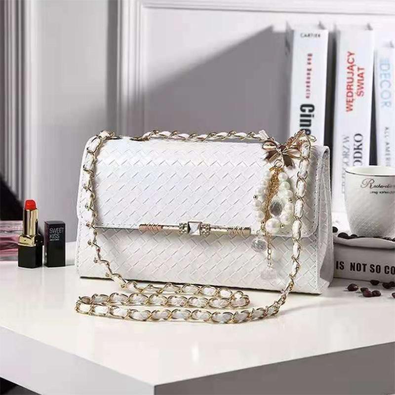 WTEMPO Damesmode Kettingtas Enkele Schouder Crossbody Tas Eenvoudige Honderd Kleine Vierkante Mini Boodschappentas Forensentas Casual Diagonale Schoudertassen Small