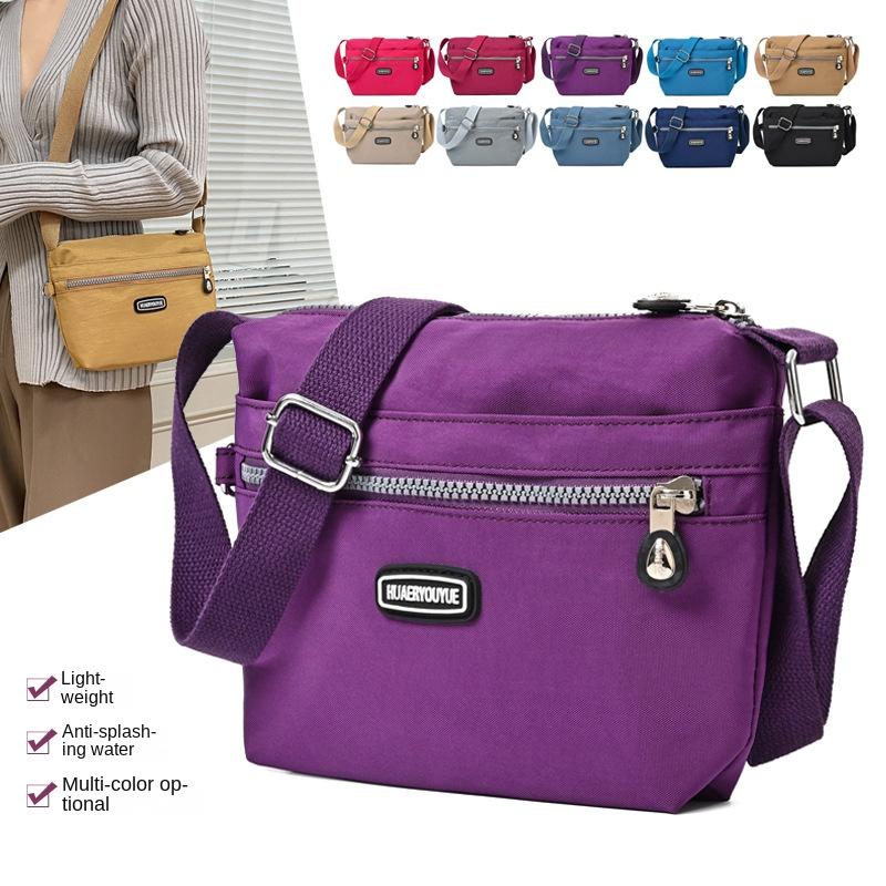 RUWB BAGS Nylon Dames Messenger Bags Kleine Portemonnee Schoudertas Vrouwelijke Crossbody Tassen 2024 Zomer Handtassen Hoge Kwaliteit Bolsa Tote rozerode kleur