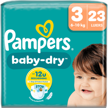 Pampers ampers BabyDry Maat 3, 23 Luiers bij Jumbo