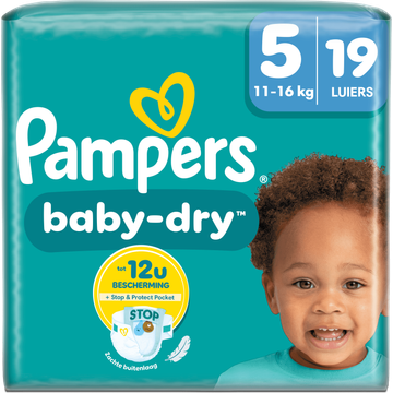 Pampers ampers BabyDry Maat 5, 19 Luiers bij Jumbo