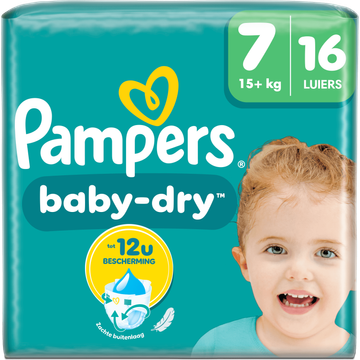 Pampers ampers BabyDry Maat 7, 16 Luiers bij Jumbo