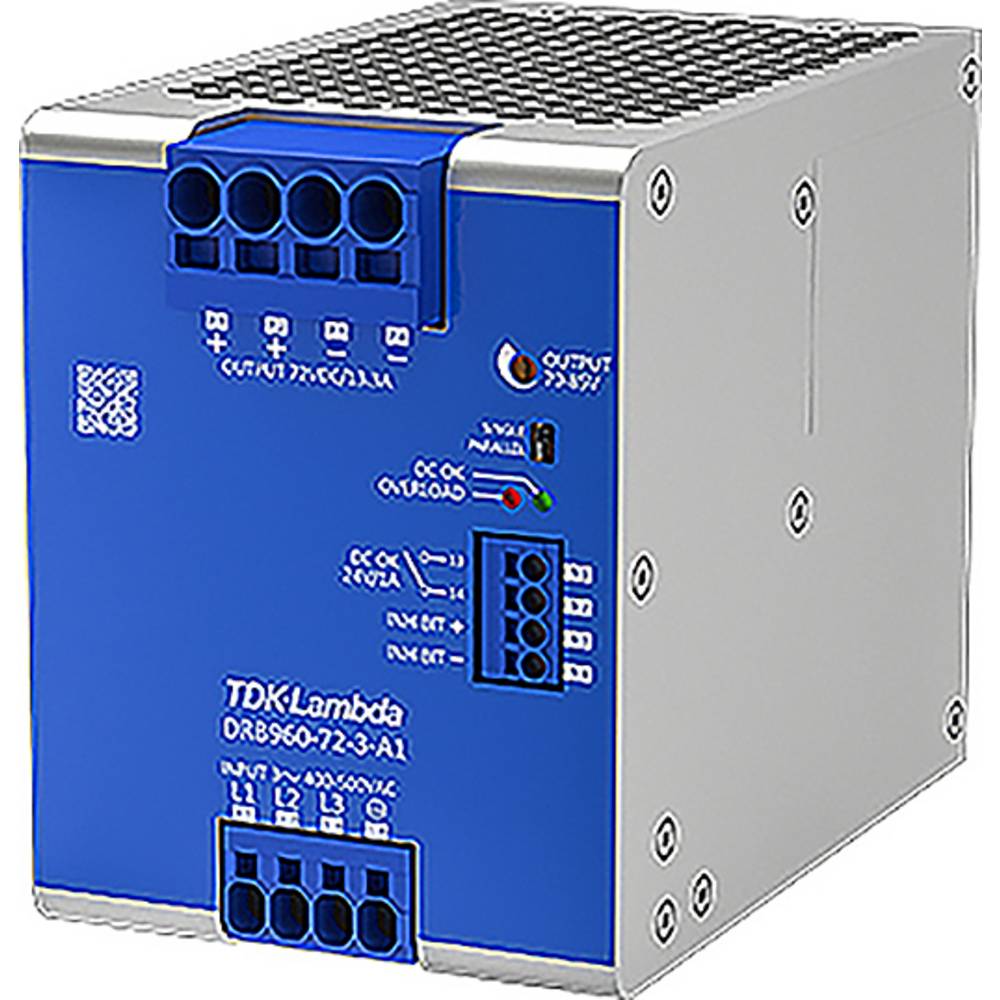 TDK DRB960-72-3-A1 DIN-rail netvoeding 85 V/DC 13.3 A 960 W Aantal uitgangen: 1 x Inhoud: 1 stuk(s)
