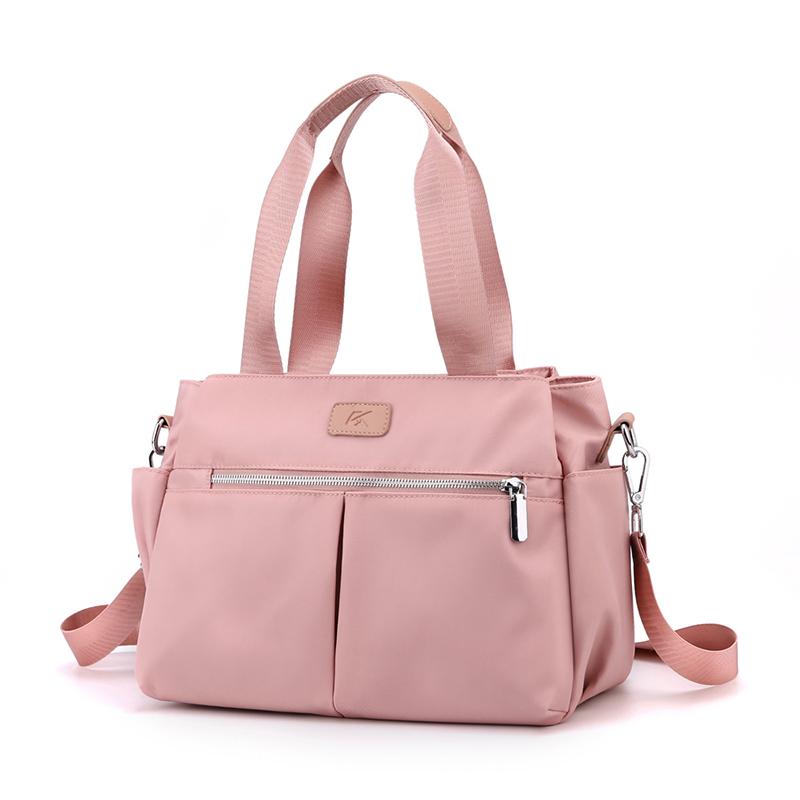 RUWB BAGS Nieuwe damesmode schoudertassen met meerdere compartimenten retro casual nylon reistas 2024 zomer crossbody tas voor dames grijze kleur