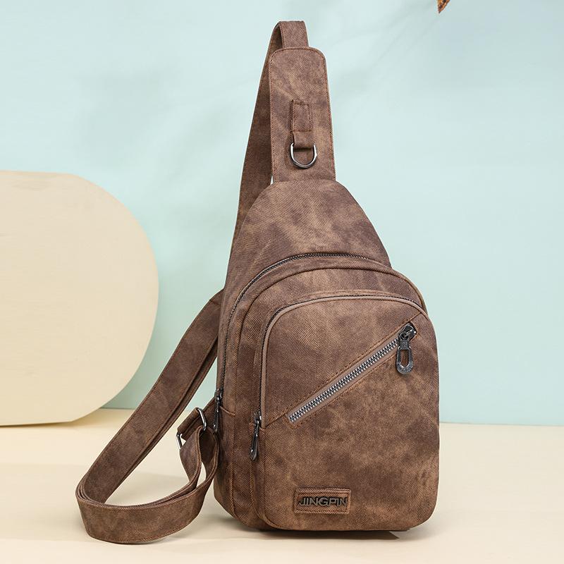 Kuluosidi Borsttas Dames Crossbody Tas Zachte Leren Schoudertas blauw
