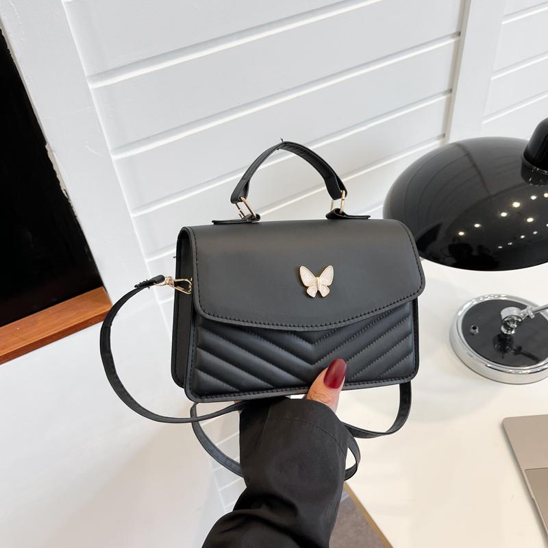 Mango Event PU veelzijdige en modieuze draagbare kleine vierkante tas, enkele schoudertas